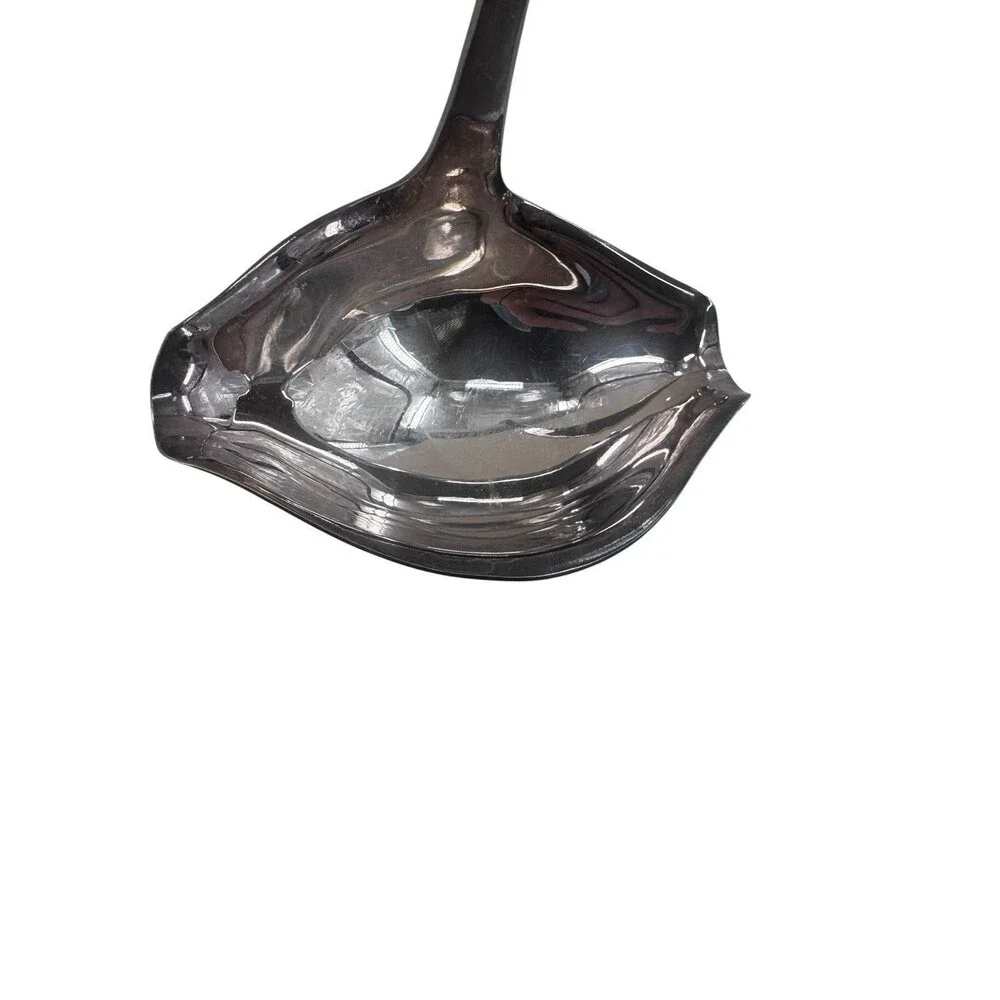 Gorham Silverplate 12.5 Inch Punch Ladle YH274 Heritage Plain Handle 2 Spout